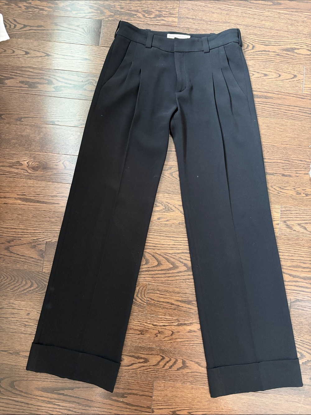 Balenciaga Black Pleated Dress Pants